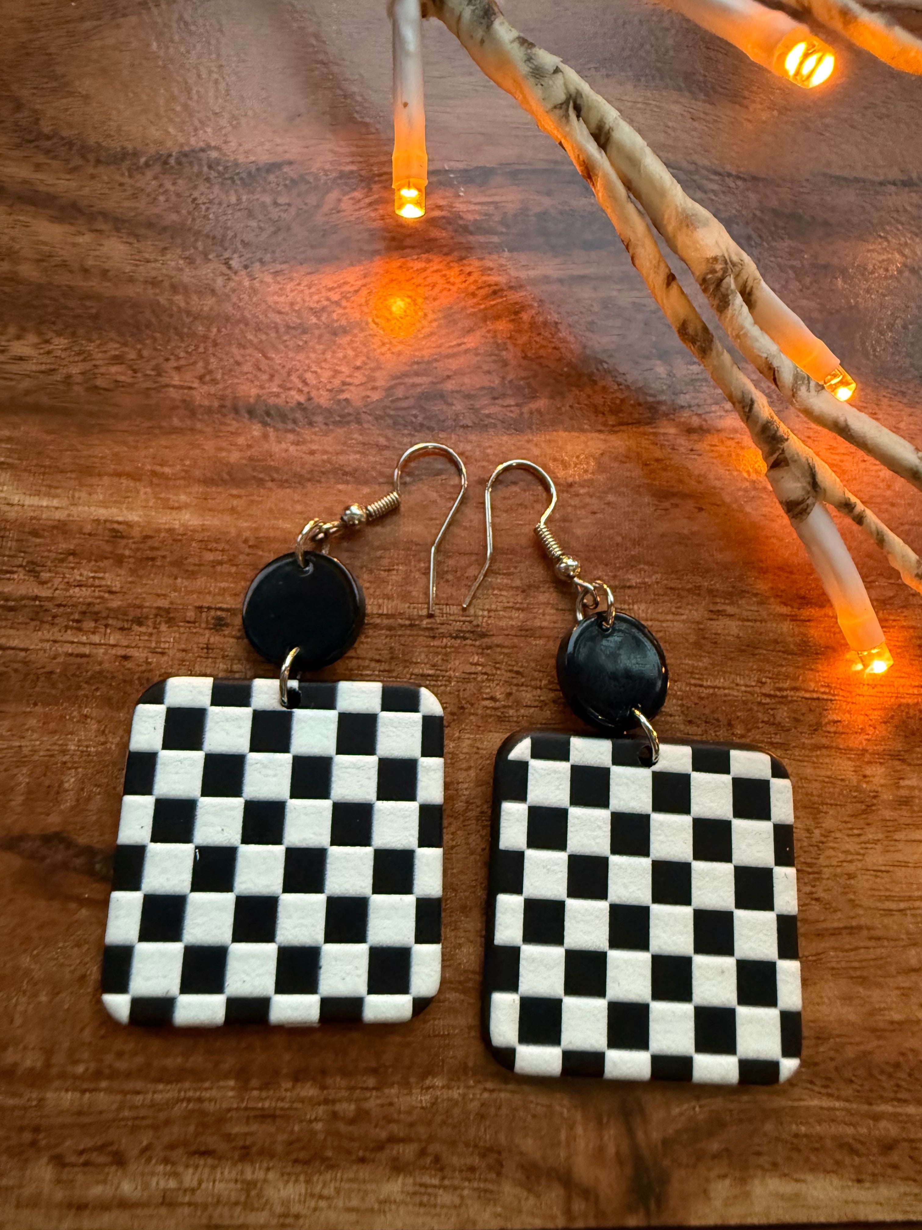 Checkered Earrings