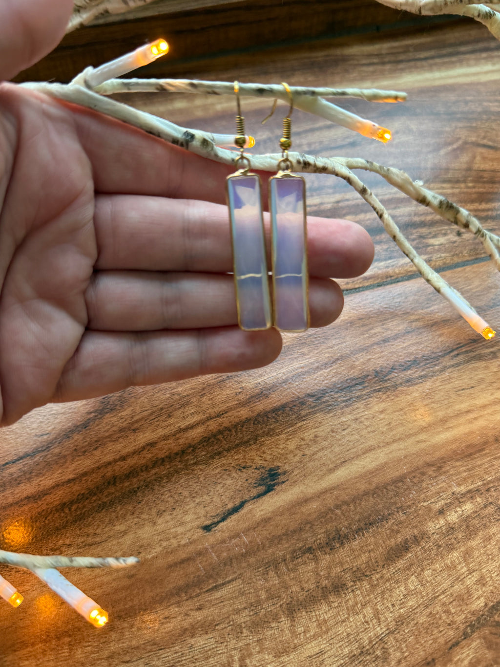 Opalite & Gold Earrings