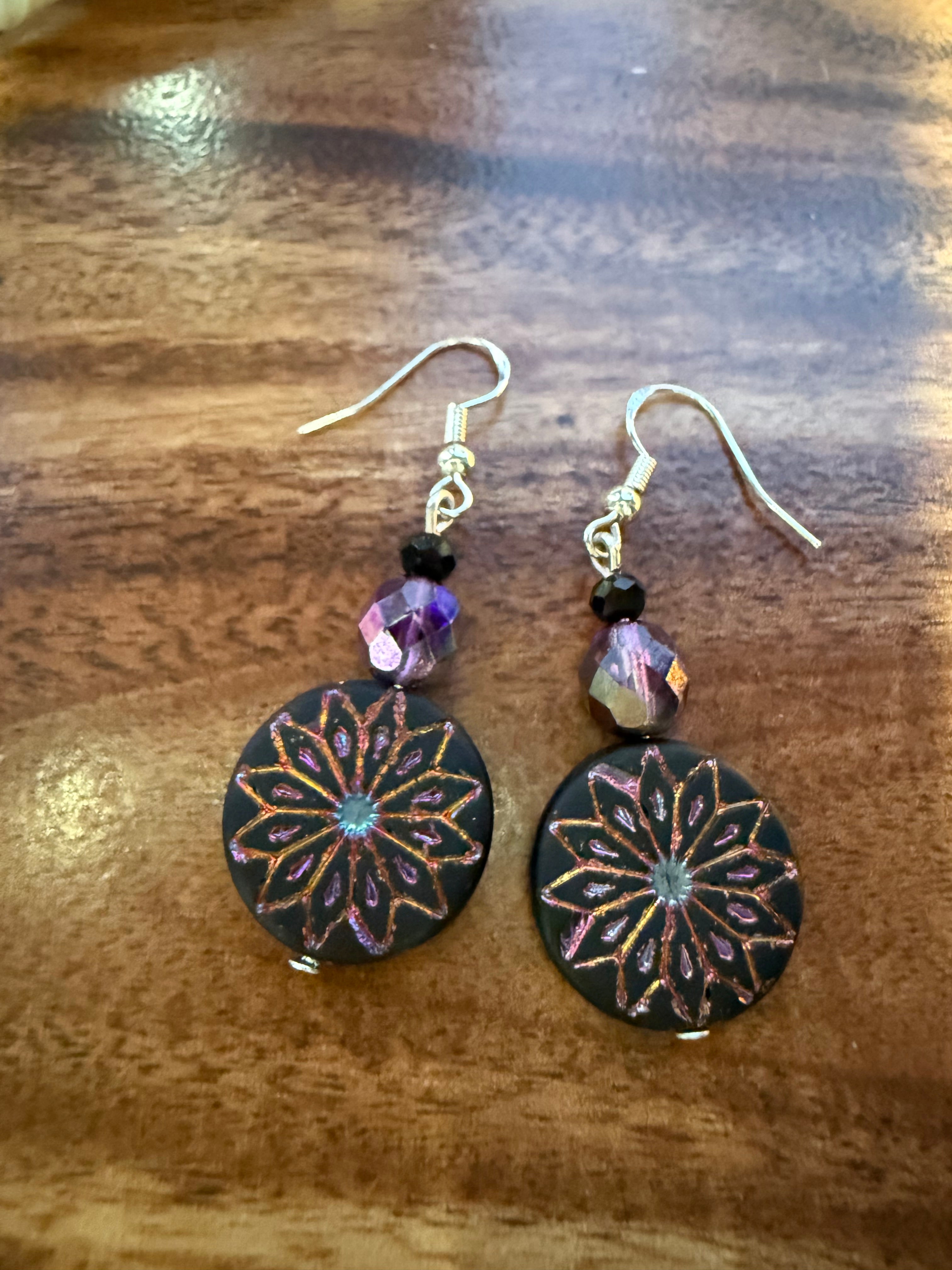 Iridescent Starflower Earrings