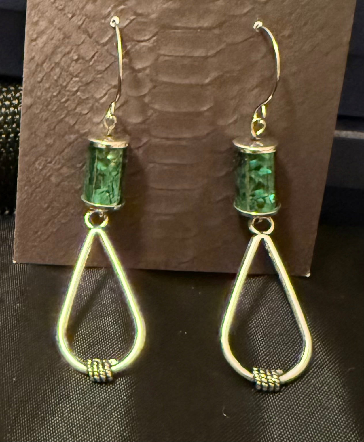 Sea Green Shell Earrings