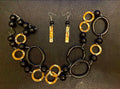 30” Sunflower Yellow and Black Necklace Set